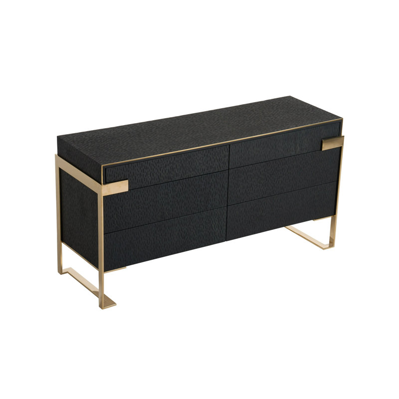 Commode double l 59,8 po à 6 tiroirs Monan
