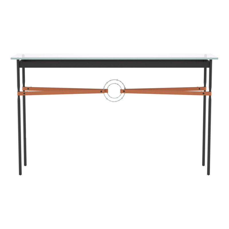 Console Equus, Platine rétro, Cuir noir, Noir