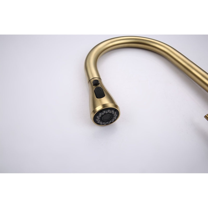Kitchen Faucet With Pull Out Spraye, Brushed Gold