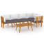 Chaise longue avec coussins 4 pièces Damita-918058803