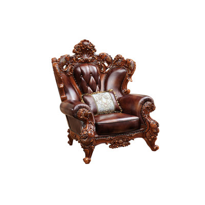 European Luxury Villa Leather Chair Leather Armchair