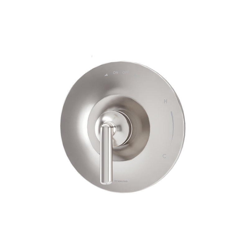 Birch Wall Mounted Single Handle Shower Valve Trim (Valve Not Included), Satin Nickel
