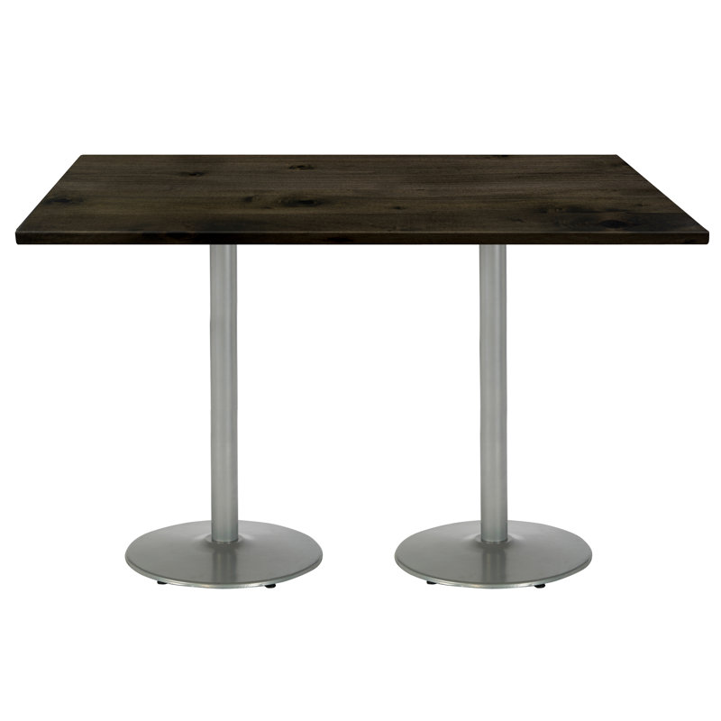 Table de salle à manger en bois massif L 72 po Urban Loft, Espresso, Argent, H 29 po x l 72 po x P 36 po