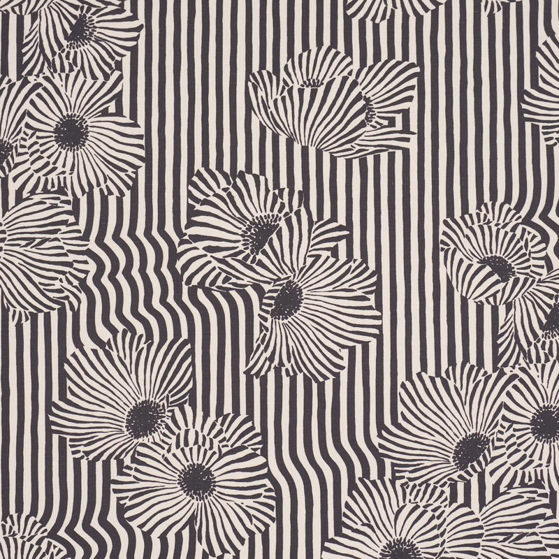 Tissu floral Chaney, Gris