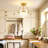 Neven 1- Light Dimmable Glass Shade Semi Flush Mount Light-1087015833