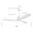52 Inch Wood Blade Low Profile Ceiling Fan With 6 Speed Remote Control For Patio Living Room