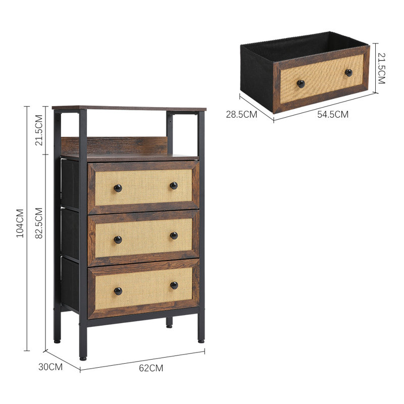 Abbagail 3 -Drawer Storage Cabinet