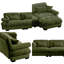 Canapé modulaire en L surdimensionné en velours avec repose-pieds mobile Comfort-599157270