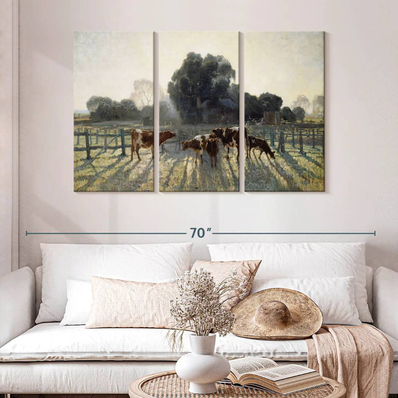 Brampt Pasture Grazing Cows, 32" H x 50" W