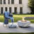 Round Concrete Fire Pit with protective rain cover