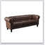 Canapé Chesterfield 3 places en PU capitonné, élégant et confortable pour les salons modernes