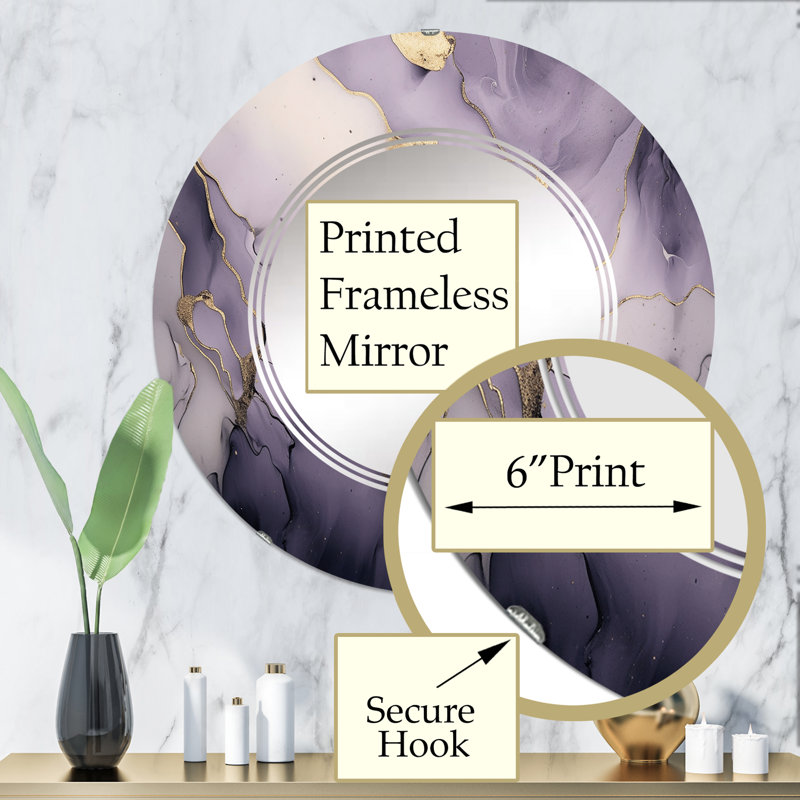 Miroir mural Zyianna, 32 po x 32 po