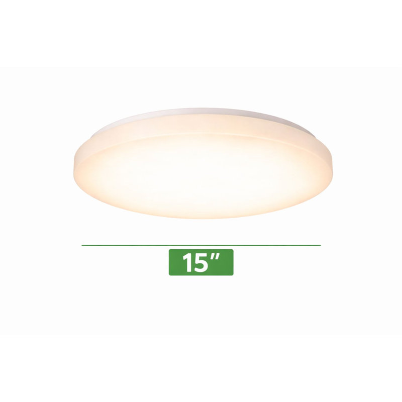 Plafonnier à DEL encastré Maxlite blanc, 15 pouces 2700K-5000K, profil bas, intensité variable, CCT sélectionnable, puissance sélectionnable - idéal pour les chambres à coucher, les appartements et les couloirs