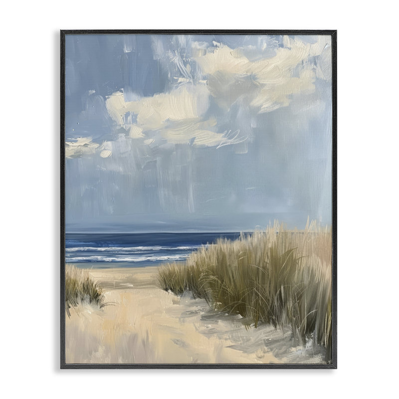 «In The Dunes By The Sea», estampe numérique, conception de Petal Prints Design, 20 x 16, Giclée noire de minuit encadrée