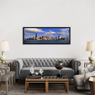 " USA, Illinois, Chicago, Panoramic view of an urban skyline by the shore " Color Photography
