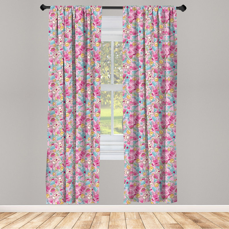 Semi-Sheer Rod Pocket Curtain Panels, 28" x 95"