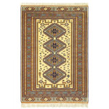 Harutun Hand Woven Cotton and Wool Oriental Area Rug