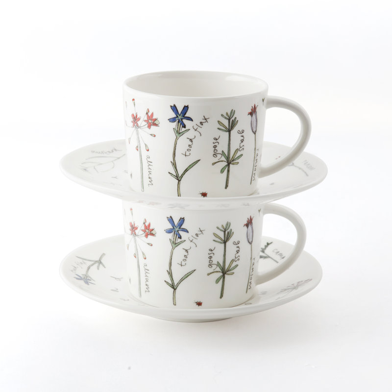 Porcelain Teacup and Saucer