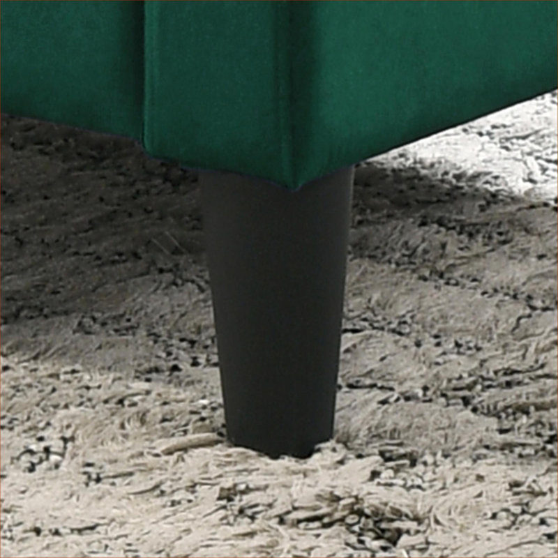 Fauteuil d'appoint en velours capitonné à accoudoirs simples vert sauge 27,5 pouces Velvet