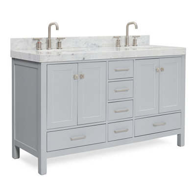 Meuble-lavabo double 72 po avec dessus de meuble-lavabo Cambridge