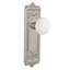 Egg & Dart Plate with White Porcelain Door Knob-1551270242