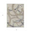 Tapis extérieur lavable abstrait ivoire et gris 5 pi x 8 pi beige