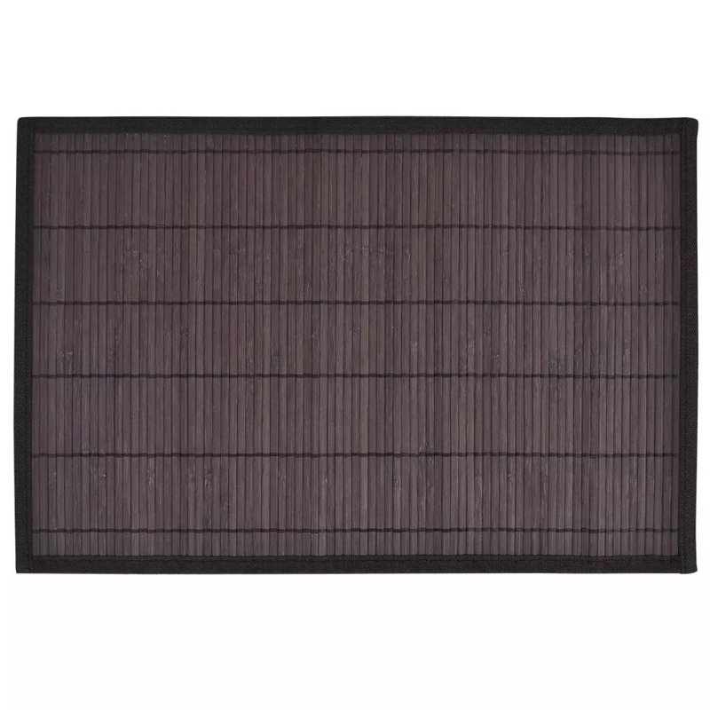 Bamboo Solid Colour Rectangle Placemat, Dark Brown