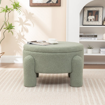Upholstered Round Storage Ottoman
