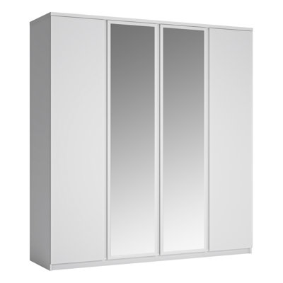 Canizales 4 Door Manufactured Wood Wardrobe