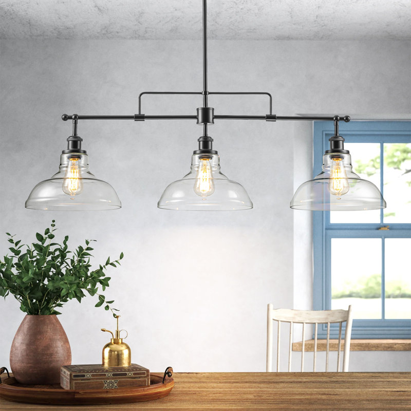 Luminaire suspendu pour îlot de cuisine 3 lumières Alauna