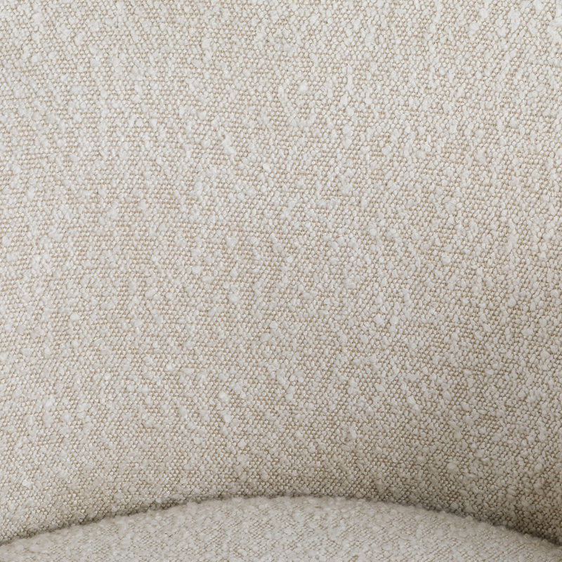 Fauteuil demi-tonneau Brookport, Bouclé ivoire