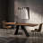 Simple dining table in solid wood-478155419