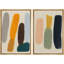 Art mural abstrait, ensemble de 2 reproductions d'art encadrées sur toile-118759799-118759801
