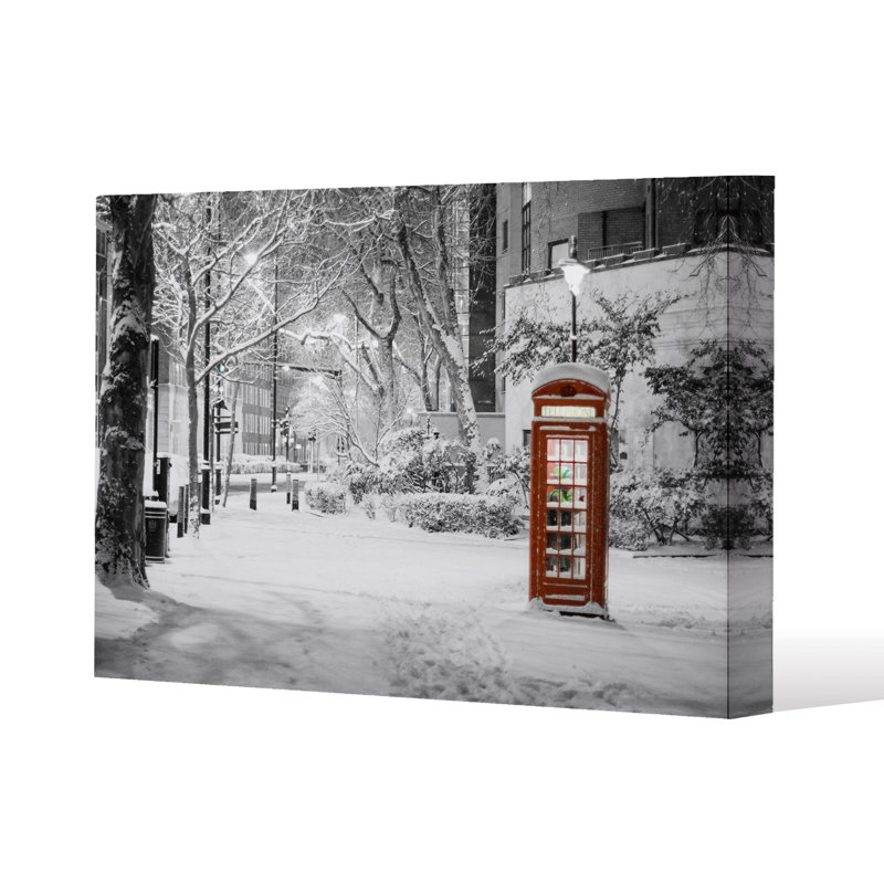 London Snow - Wrapped Canvas Print, 77cm H x 77cm W