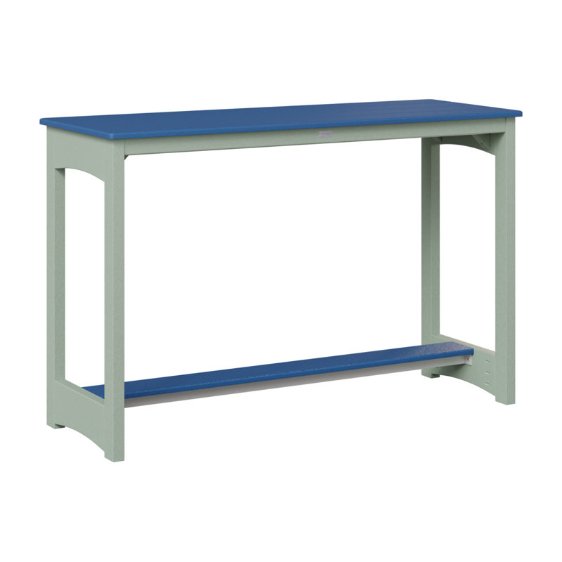 Table de bar Berlin Gardens, 38.5" H x 60" W x 22" D, Écume de mer, écume de mer, Bleu pacifique