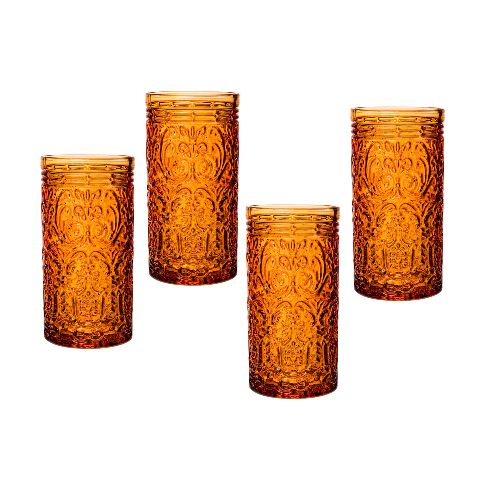 Jax Glass Highball 14 oz, Orange, 4