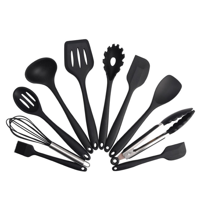 Ensemble d'ustensiles de cuisine 10 pièces Elyon, Noir