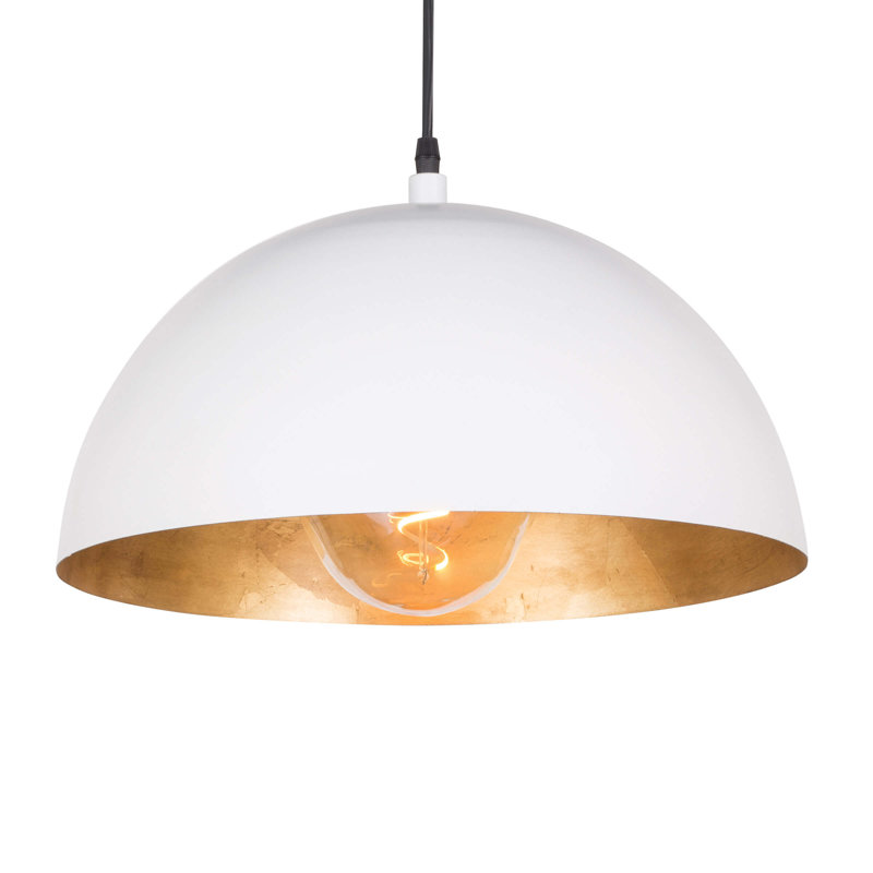 Sigmund Pendant, White, 9" H x 15" W x 15" D