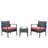 Adaleine 2-Person Patio Bistro Rattan Chair & Table Set with Cushions-1447022670