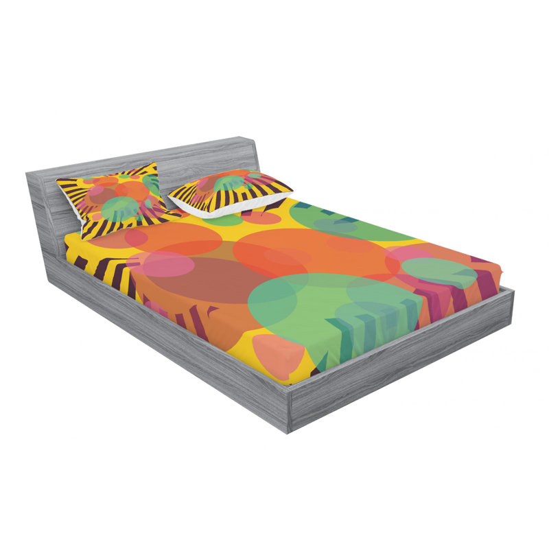 Ensemble de draps Tropic Botanic, Ensemble de draps pour lit double avec un drap-hou