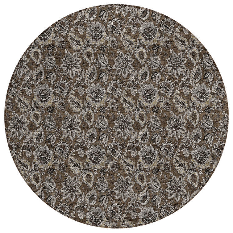 Flitwick Washable Floral Indoor / Outdoor Rug