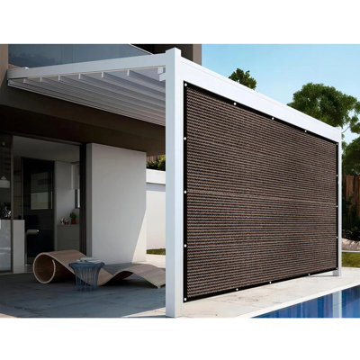 High Density Polyethylene Sun Block Shade Screen, Knitted Durable Sunscreen Panel, Multi-Scene Sun Privacy Shield for Patio Pergola Dog Kennel Backyard Balcony Railing,