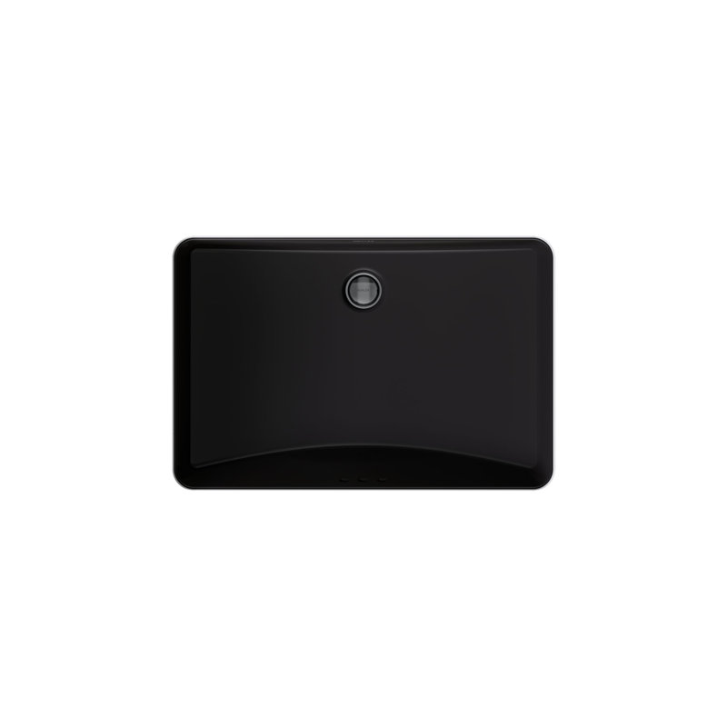 Ladena® Vitreous China Rectangular Undermount Bathroom Sink with Overflow, Black