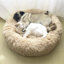 Almaguer Calming Round Donut Plush Dog Cuddler Bed-2031980352-2034641094