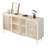 Sicotas Mid Century Sideboard Storage Rustic Sliding Door Solid Wood Cabinet For Living Room Decorative TV Buffet And Storage For TV Stand,Sideboards,Accent Cabinets