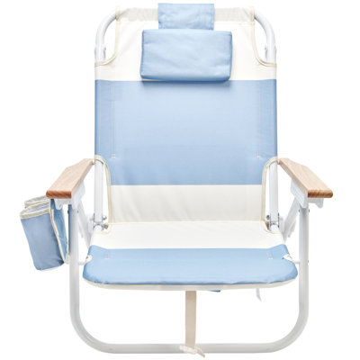 Deluxe Beach Chair: La Mer Med Blue Block