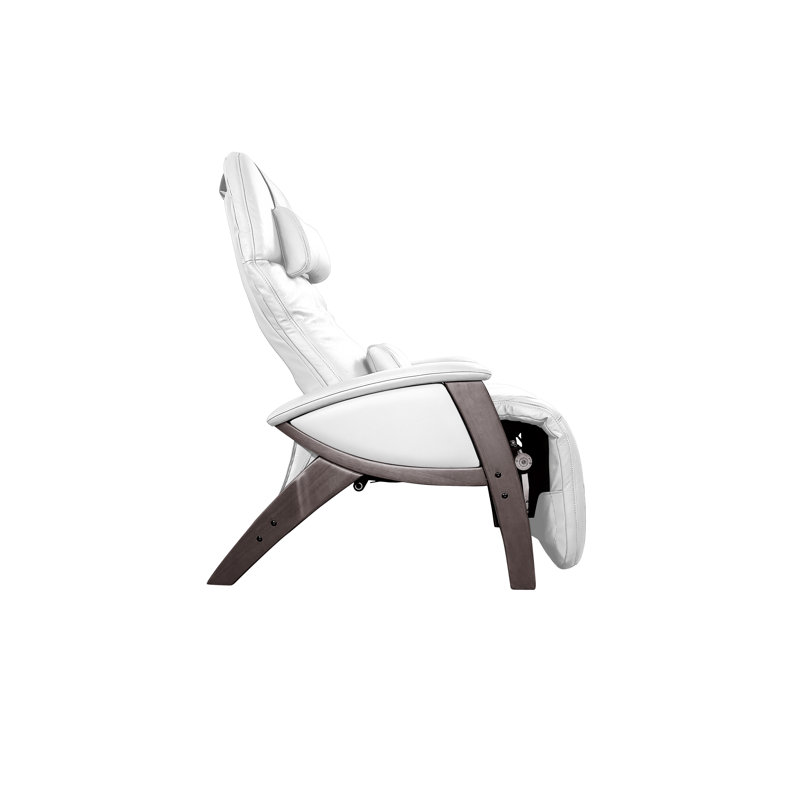 Snowfall White Contemporary Massage Recliner in Faux Leather