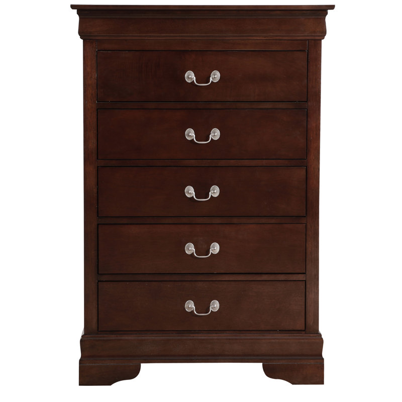 Commode de chambre Cappuccino - Panneau de particules beige avec tiroirs et pièces de fabrication en métal