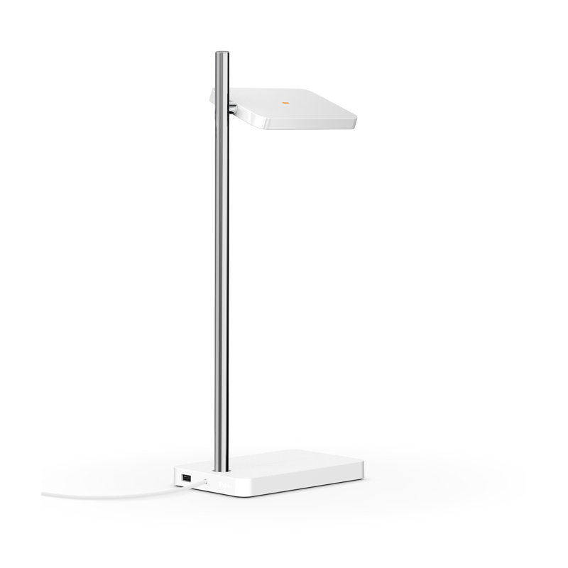 Talia Table Lamp, White / Chrome