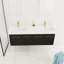Meuble-lavabo mural 60 po avec lavabo, lavabo à double rebord épais en résine
